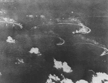 The Japanese Mobile Fleet under attack.