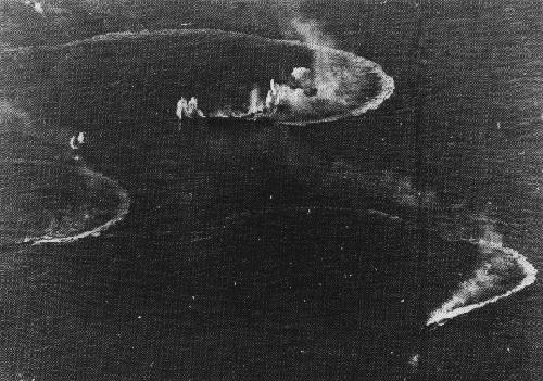 Zuikaku under a hail of bombs.