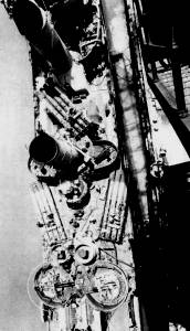 MAHAN amidships section, showing torpedo layout