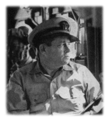 Rear-Admiral Sprague, Photo courtesy of Robert Jon Cox, Taffy III at Samar Homepage